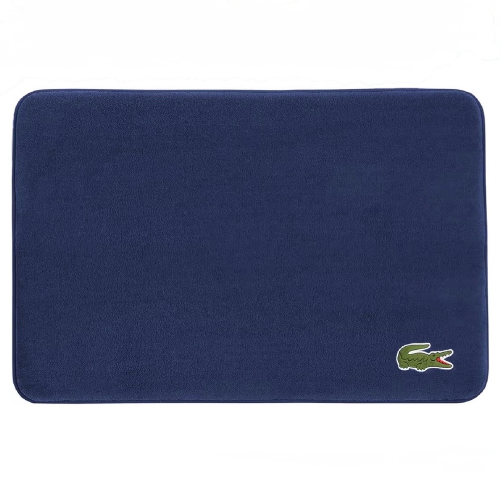 Lacoste Navy Blue Memory Foam Bath Mat
